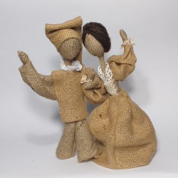 Coppia ballerini in juta...