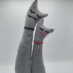 Coppia di gatti eleganti in...