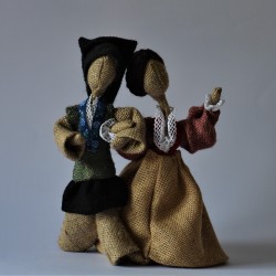 Coppia ballerini in tessuto...