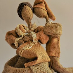 Natività in juta grezza...